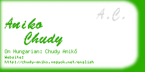 aniko chudy business card